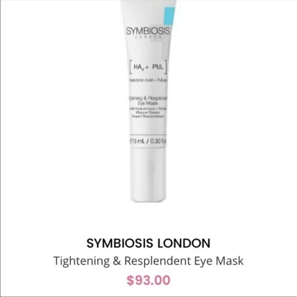 New Unopened SYMBIOSIS tightening & replenishing eye mask 15ml 0.5fl oz